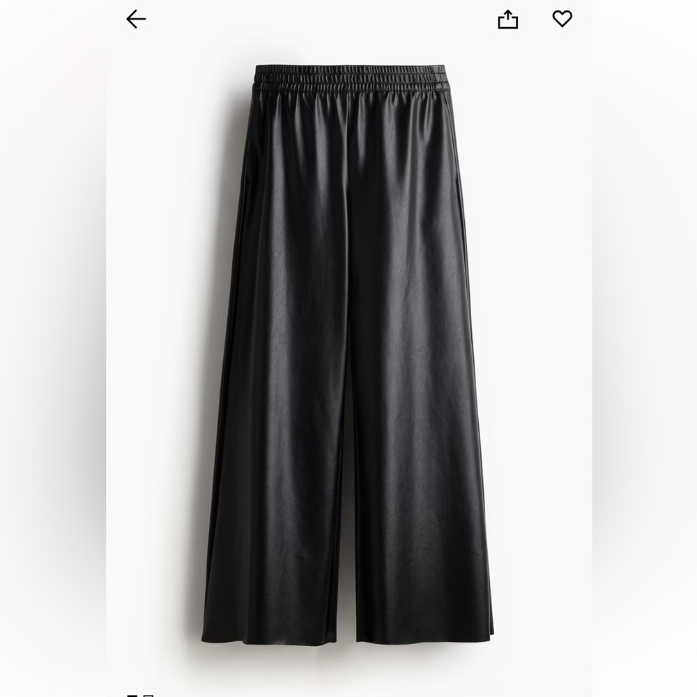 NWT H&M pleather joggers, size XXL